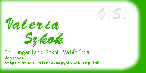 valeria szkok business card